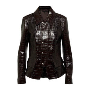 Chaqueta de Cuero Repujado para Mujer, Textura Elegante, Aspecto Lujoso y Cómodo, Diseño Tejido Transpirable, Ligero y Ecológico - Product Image 1