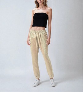 Pull on Ladies Canvas Cargo Pants Wool-Casual Streetwear Winter Flat Front - Product Image 2