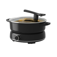 Populaire Marmite Électrique Double 1800W Multifonction 3 Vitesses 6L Double Saveur Couleur Noire