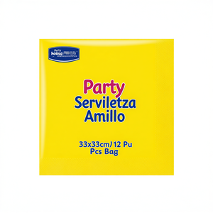 Party Love Tovaglioli Gialli 33x33cm 12 Pezzi per Sacchetto - Articoli per la Tavola da Festa - Product Image 2