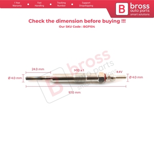 BGP104 1 Piece Glow <b>Plug</b> Auxiliary <b>Heater</b> 4.4 Volt 8200682592 for 1.5 dCi Engine - Product Image 5