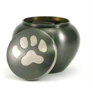 Urna de Cremación para Mascotas de Metal Marrón y Dorado con Diseño Sutil de Huella de Pata para un Recuerdo de Animal Amado - Product Image 4