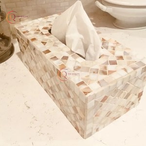 Mosaïque faite à la main et marbre rectangulaire fantaisie boîte à mouchoirs support de luxe usage domestique meilleur attrayant en gros concepteur boîte à mouchoirs - Product Image 6