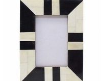 Cadre photo élégant fait main éco-responsable en os incrusté, décoration artisanale pour la maison, options personnalisables, à poser sur table/mur