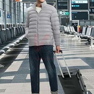 Chaqueta acolchada ligera para hombre versátil, abrigo de invierno aislado, capucha extraíble, capa exterior de 3 estaciones, viaje, esquí, Camping, OEM - Product Image 6