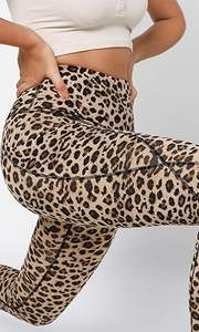 Leggings de Yoga de cintura alta de algodón 100% para mujer con bolsillos Control de barriga Pantalones de correr atléticos de entrenamiento que no se ven - Product Image 5