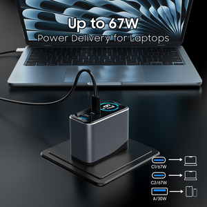 <span class=keywords><strong>Chargeur</strong></span> GaN 3-en-1 67W, <span class=keywords><strong>chargeur</strong></span> rapide USB-C 3 ports, <span class=keywords><strong>chargeur</strong></span> universel GaN PD 3.1 pour ordinateur portable, tablette, iPhone, Samsung - Product Image 2