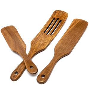 Meilleur prix spatule en bois fabricant fourniture ensemble de bois spurtle Turner outils de cuisine tout usage - Product Image 4