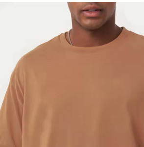 T-shirt surdimensionné Boxy Fit 100% coton Streetwear à épaules tombantes pour hommes, logo personnalisé, boîte de culture simple de qualité de luxe - Product Image 1