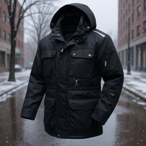 เสื้อแจ็คเก็ตกันหนาวสีดำ ไซส์ M ยี่ห้อ BOSTON เสื้อกันฝน TEXXOR - Product Image 3