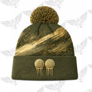 Wholesale Custom Y2K Beanies Designer <b>Knitted</b> Winter Wool Hats with Embroidered Logo Acrylic Bobble Hats - Product Image 1