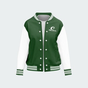 2026 New Arrival <b>Men's</b> Varsity Winter <b>Jacket</b> Custom Print Front Logo Windproof Breathable V-neck Polyester/Cotton Streetwear - Product Image 4