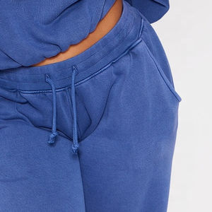 Pantalon de survêtement unisexe personnalisé, coupe droite, jambe large, coton, délavage acide, effet délavé, peint, style urbain, séchage rapide - Product Image 3