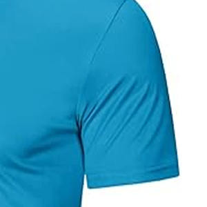 Manches courtes pour hommes de haute qualité pour t-shirts T-Shirt complet respirant couleur unie tissu tricoté décontracté téléchargé par robe de sport - Product Image 2