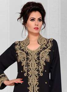 Élégant noir Georgette islamique caftan résistant au soleil Hijab confortable modeste traditionnel musulman vêtements accessoires pour respirant - Product Image 4