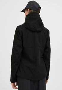 Veste Softshell à revêtement imperméable pour femmes noires à forte demande prix usine vestes d'extérieur à manches longues et coupe-vent - Product Image 4