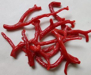 Piedra preciosa de Coral rojo italiano Natural 100%, rama suelta de Coral pulida AA + CALIDAD Coral suave piedra preciosa diseñador palos de Coral - Product Image 4