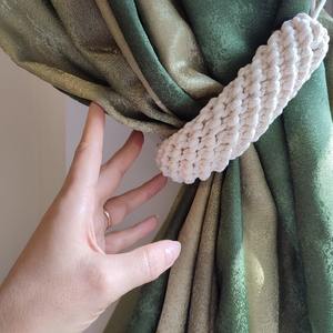 Embrasses à rideaux Épais Blanc en coton naturel Embrasses en corde Eco Friendly Touch Home Decor - Product Image 5