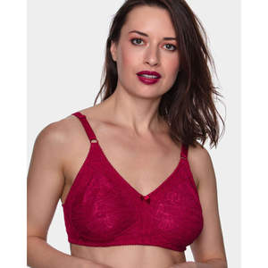 Soutien-gorge minimiseur 360 en dentelle pour femme, confortable, doux, sans armatures, respirant, motif uni, sans rembourrage, fermeture à crochets - Product Image 4