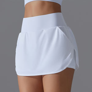 Nouveau produit chaud Yoga pantalons de sport Shorts avec poches pour femmes taille haute athlétique Golf jupes Tennis jupes pour l'entraînement - Product Image 4