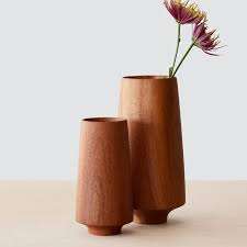 Nouvelle conception Vase à fleurs ensemble de 2 pour la maison hôtel et mariage couleur marron Table en bois décoratif vase à fleurs accessoires de décoration pour la maison - Product Image 3