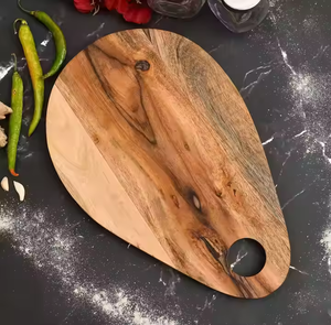 เขียงไม้อะคาเซียเขียงไม้ออกใหม่ธรรมชาติเขียงทรงรีทำจากไม้มะกอก - Product Image 1