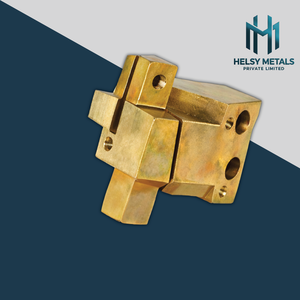 Bloc de connexion usiné en laiton VMC, trous filetés, assemblages mécaniques, longue durée de vie, OEM, applications industrielles mondiales - Product Image 1