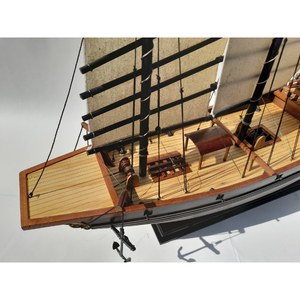 โมเดลเรือไม้สีเข้มสำหรับงานหัตถกรรมทำจากไม้โมเดลเรือสูงจากไม้ในจีน - Product Image 2