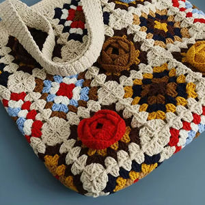 Sac à bandoulière en crochet tendance, léger, style féminin, sac en crochet pour femmes, design bohème, sac à bandoulière - Product Image 4
