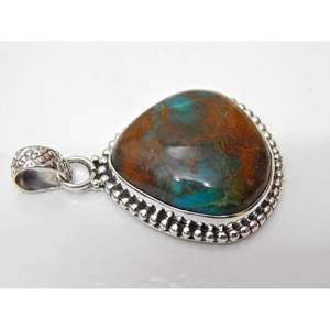 Bijoux en argent sterling 925 faits à la main pendentif cabochon turquoise naturelle cadeau pour filles et femmes - Product Image 2