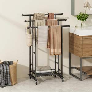 סיטונאות חדר אמבטיה <span class=keywords><strong>3</strong></span> rtifes מגבת מדף מדף שמיכת סולם ייבוש לעמוד תצוגה - Product Image 4