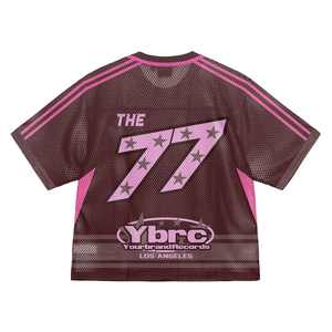 เสื้อเจอร์ซีย์สไตล์เรโทรพรีเมียมทรงโอเวอร์ไซส์ ผลิตจากโพลีเอสเตอร์และผ้าตาข่ายผสม รับทำแบรนด์ตามสั่งในราคาขายส่ง - Product Image 3