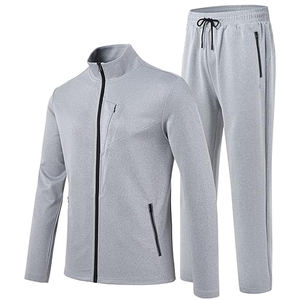 Ensemble de survêtements pour hommes, survêtement de course à pied décontracté à fermeture éclair pour hommes, 2 pièces, nouvel arrivage - Product Image 1