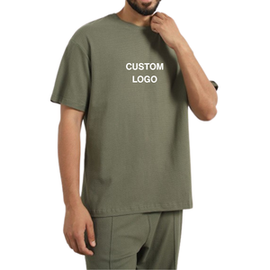 Ensemble de cordons de vêtements pour hommes en coton de qualité supérieure deux pièces doux et respirant tenue d'été décontractée vente en gros fabricant en vrac - Product Image 1