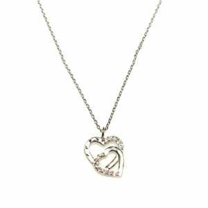Collar de Plata de Ley 925 con Diseño de Corazones Entrelazados y Piedra Blanca para Compromiso - Product Image 5