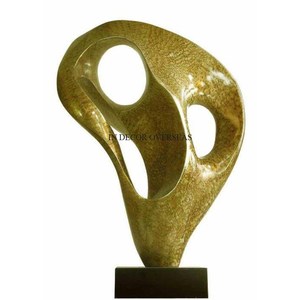 Escultura de aspecto antiguo chapado en oro de alta calidad de diseñador único más elegante, suministros de acentos decorativos para mesa de hotel y hogar - Product Image 1