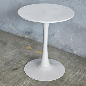 Mesa de Comedor Redonda Tulip CFD68122 de 60x60cm, Extensible, con Tapa de Mármol con Diseño de Nubes para Uso en Bares - Product Image 2