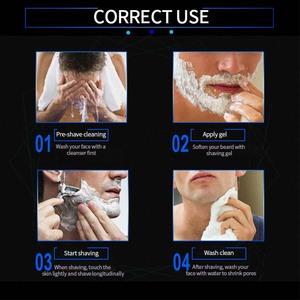 Gel à raser en mousse à étiquette privée, crème à raser pour peaux sensibles, soin quotidien <span class=keywords><strong>de</strong></span> la barbe pour hommes - Product Image 5