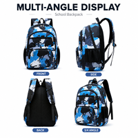 Sac à dos scolaire robuste camouflage, design ergonomique, grande capacité, ultra-léger, pour usage quotidien, sac Oxford