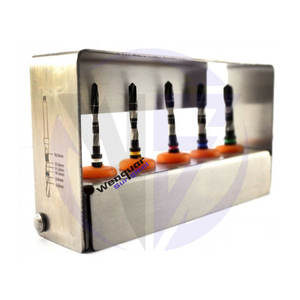 Juego de brocas para implantes dentales de 5 Uds., herramientas quirúrgicas de titanio recubiertas de negro con Mini soporte de fresa gratis, instrumentos de alta calidad - Product Image 1