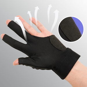 Fabricantes de buena calidad, venta al por mayor, precio bajo, guantes de billar de 3 dedos, guantes de taco de billar para mano izquierda o derecha - Product Image 2