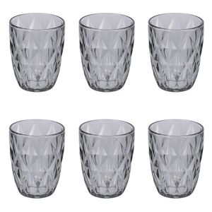 Set di 6 Bicchieri Moderni da 340ml in Vetro Fumé per Celine Sibilla Design - Product Image 1