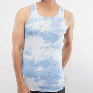 Vente en gros 100% débardeurs décontractés en polyester pour hommes Logo personnalisé confortable couleur unie respirant tricoté tissage - Product Image 4