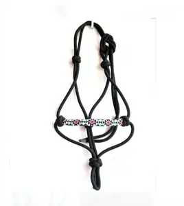 经典马强力重型马绳吊带带铅马笼头编织马铅绳和
