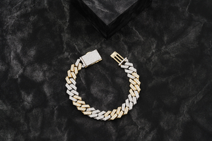 HipHop VVS Moissanite Diamond Cuban Link Pulseras 8mm/12mm S925 Plata/Chapado en oro Brazaletes de moda Pass Diamond Test - Product Image 5