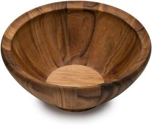 ชามไม้อะคาเซียสำหรับเสิร์ฟคุณภาพระดับพรีเมี่ยมใหม่เหมาะสำหรับบ้านห้องรับประทานอาหารของตกแต่งห้องครัวแกนกลางการเสิร์ฟอาหารขายดีตัวเลือกที่ดีที่สุด - Product Image 3