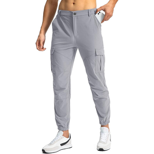 Joggers Pants Tapered Sweatpants Men's Casual Cargo Pants <b>Elastic</b> <b>Waist</b> Drawstring Breathable Man <b>Trouser</b> - Product Image 1