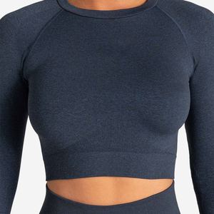 Conjuntos de entrenamiento de Yoga de cintura alta para mujer, ropa deportiva de algodón de primera calidad, traje de dos piezas para entrenamiento de gimnasio y Fitness - Product Image 6