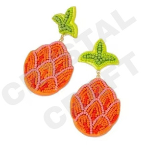 Top Fashionable Parties Special Fashion Dangle Earrings New Arrival <b>Cross</b>-Border Handmade Beads Sweet Sequins Trendy Creative - Product Image 2