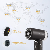 Sèche-cheveux portable BLDC mini haute vitesse pliable ionique double tension avec diffuseur